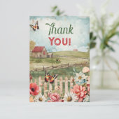 Bedankt Opmerking Boerderij Party Thema (Staand voorkant)