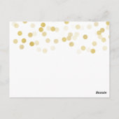 Bedankt Opmerking Faux Gold Folie Glitter Lights Briefkaart (Achterkant)