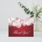 Bedankt Opmerking Glow & Sparkle Red Briefkaart (Staand voorkant)
