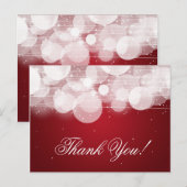 Bedankt Opmerking Glow & Sparkle Red Briefkaart (Voorkant / Achterkant)