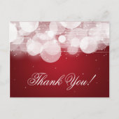 Bedankt Opmerking Glow & Sparkle Red Briefkaart (Voorkant)