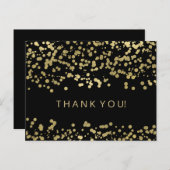 Bedankt Opmerking Gold Foil Confetti Briefkaart (Voorkant / Achterkant)