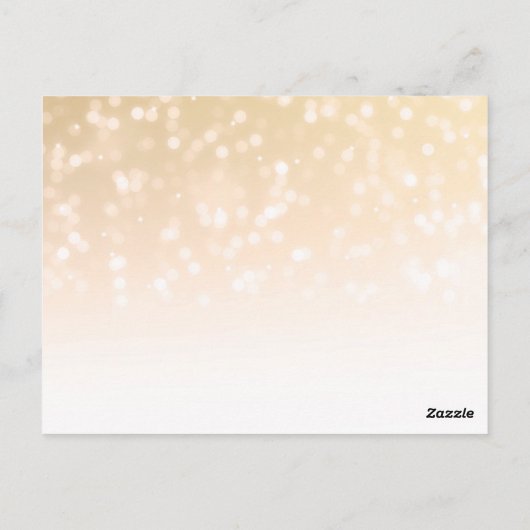 Bedankt Opmerking Gouden Bokeh Sparkle Lights Briefkaart (Achterkant)