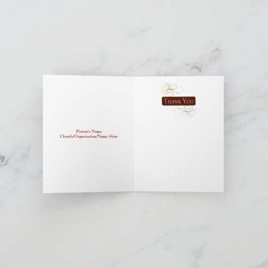 Bedankt Opmerking Kaarten - Christelijk - Rode tex (Binnen)