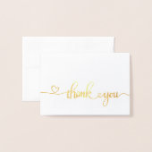 Bedankt Opmerking Kaarten Gold Foil (Voorkant met envelop)