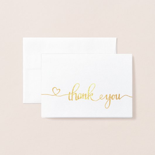 Bedankt Opmerking Kaarten Gold Foil (Voorkant met envelop)