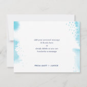 BEDANKT OPMERKING met de hand geletterd aqua blue  Kaart (Achterkant)