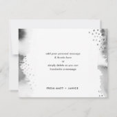 BEDANKT OPMERKING met de hand geletterd zwart grij Kaart (Achterkant)