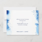 BEDANKT OPMERKING met de hand geschreven donkerbla Kaart (Achterkant)