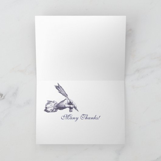 Bedankt Opmerking met de hand van de  schrijver -  (Binnen)