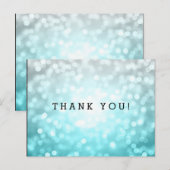 Bedankt Opmerking Strand Ombre Glitter Lights Briefkaart (Voorkant / Achterkant)