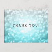 Bedankt Opmerking Strand Ombre Glitter Lights Briefkaart (Voorkant)