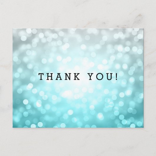Bedankt Opmerking Strand Ombre Glitter Lights Briefkaart (Voorkant)