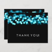Bedankt Opmerking Turquoise Hollywood Glam Briefkaart (Voorkant / Achterkant)