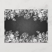 Bedankt Opmerking Victoriaans bloei zwart Briefkaart (Achterkant)