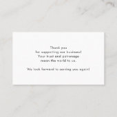 Bedankt Opmerking Visitekaartje invoegen (Achterkant)