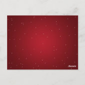 Bedankt Opmerking Winter Deer Sparkle Red Briefkaart (Achterkant)