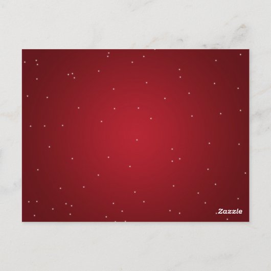 Bedankt Opmerking Winter Deer Sparkle Red Briefkaart (Achterkant)