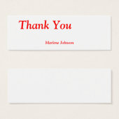 Bedankt Optie Naam Persoonlijk Thin Gift Label Mini Visitekaartjes (Voorkant /achterkant)