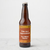 Bedankt Oranje herfstkleuren waardering Bier Etiket (Voorkant)