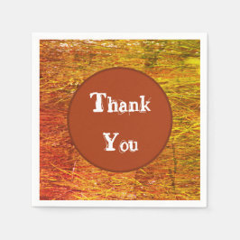 Bedankt Oranje herfstkleuren waardering Servet