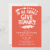 Bedankt Oranje Thanksgiving Kaart (Voorkant)