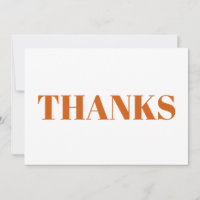 Bedankt oranje witte moderne Thanksgiving kaart