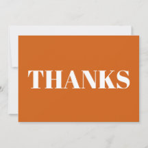 Bedankt oranje witte moderne Thanksgiving kaart