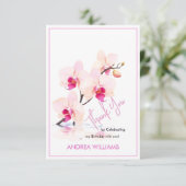 Bedankt, Orchidee Bloesem Bloesem 60ste Verjaardag Bedankkaart (Staand voorkant)