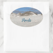 Bedankt Ovaal Sticker (Tas)