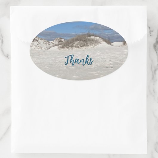 Bedankt Ovaal Sticker (Tas)