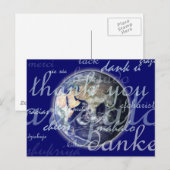 Bedankt over de hele wereld in verschillende talen briefkaart (Voorkant / Achterkant)