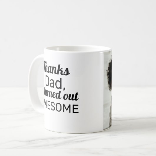 Bedankt pa Ik ben Geweldige geworden Koffiemok (Voorkant links)