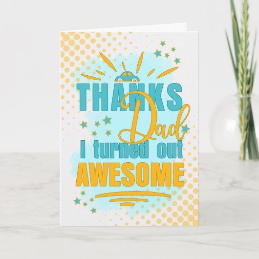 Bedankt pa, ik heb Geweldige grappige Vaderdag uit Feestdagen Kaart (Voorkant)