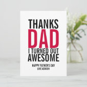 Bedankt pa, ik heb Geweldige Vaderdag kaart gemaak (Staand voorkant)