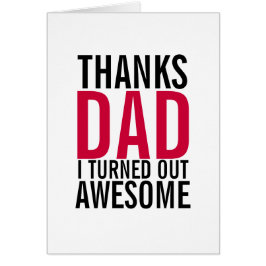 Bedankt pa, ik heb Geweldige Vaderdag kaart gemaak