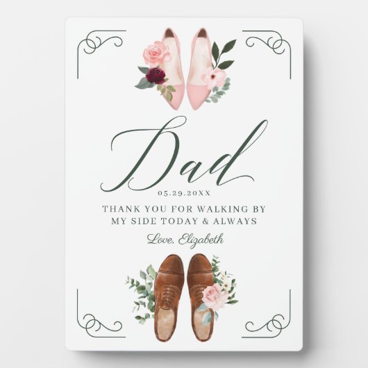 Bedankt pa | Naar mijn zijkant lopen Waterverf-sch Fotoplaat (voorkant)