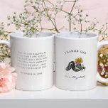 Bedankt pa | Naar mijn zijkant lopen Waterverf-sch Koffiemok<br><div class="desc">Laat je vader weten hoeveel hij voor je betekent op je trouwdag met onze prachtige en speciale gepersonaliseerde trouwkeepaardse mok. Met schattige waterverf schoen illustraties met floralen. Gedicht of aangepast bericht op de achterkant. Personaliseer je trouwdatum en naam. Een mooi en doordacht cadeau voor vader op je trouwdag dat hij...</div>