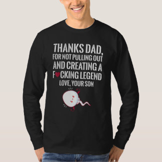 Bedankt pa voor het niet uittrekken en het Creëer T-shirt