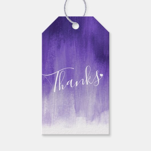 Bedankt paarse abstracte gunst cadeau labels cadeaulabel (Voorkant)