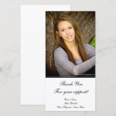 "Bedankt" Pageant-fotokaart Bedankkaart (Voorkant / Achterkant)