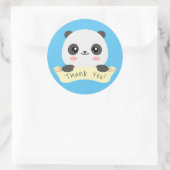 Bedankt Panda Ronde Sticker (Tas)