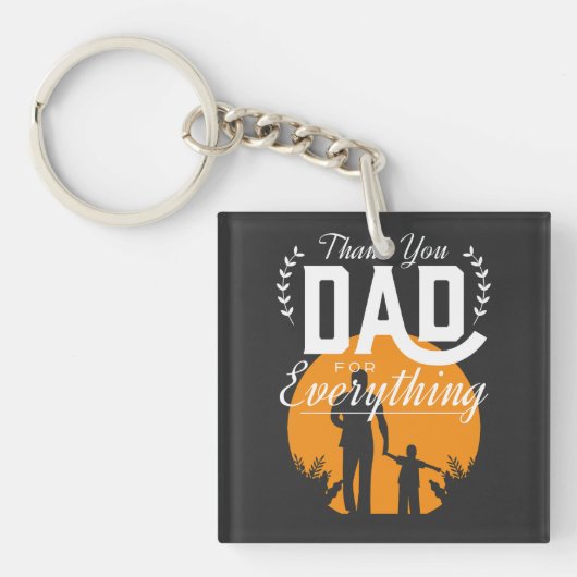 Bedankt pap voor alles sleutelhanger (voorkant)