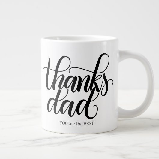 Bedankt papa, jij bent de beste! - Jumbo 20oz mok (Rechts)