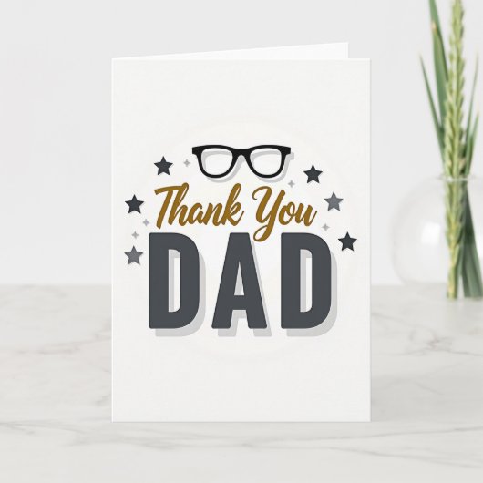 Bedankt Papa Silhouetkaart Kaart (Voorkant)