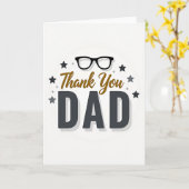 Bedankt Papa Silhouetkaart Kaart (Gele Bloem)