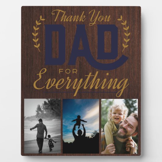 Bedankt papa voor alles Foto Fotoplaat (Voorkant)