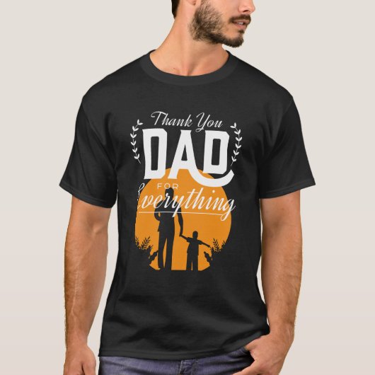 Bedankt papa voor alles t-shirt (Voorkant)