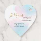 Bedankt Pastel Waterverven / namen / datum bruilof Bedankjes Labels (Achterkant)