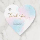 Bedankt Pastel Waterverven / namen / datum bruilof Bedankjes Labels (Voorkant)